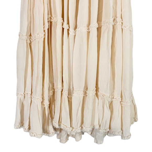 Free People Sleeveless Boho Hippie Dress Cream Size XS - Picture 3 of 8